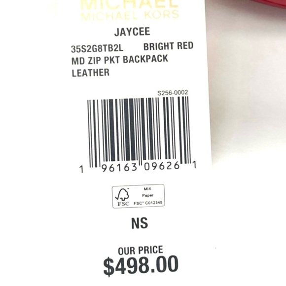 Michael Kors Jaycee Medium Backpack Bright Red (NWT) - Picture 7 of 7